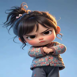 小美女花棉袄表情包